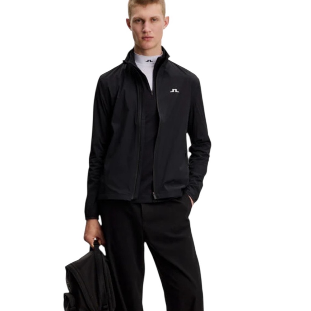J. LINDEBERG ASH LIGHT PACKABLE JACKET NAVY GOLF NWT SIZE LARGE